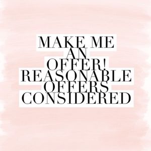 Cleaning my closet. Like an item?  Make an offer.